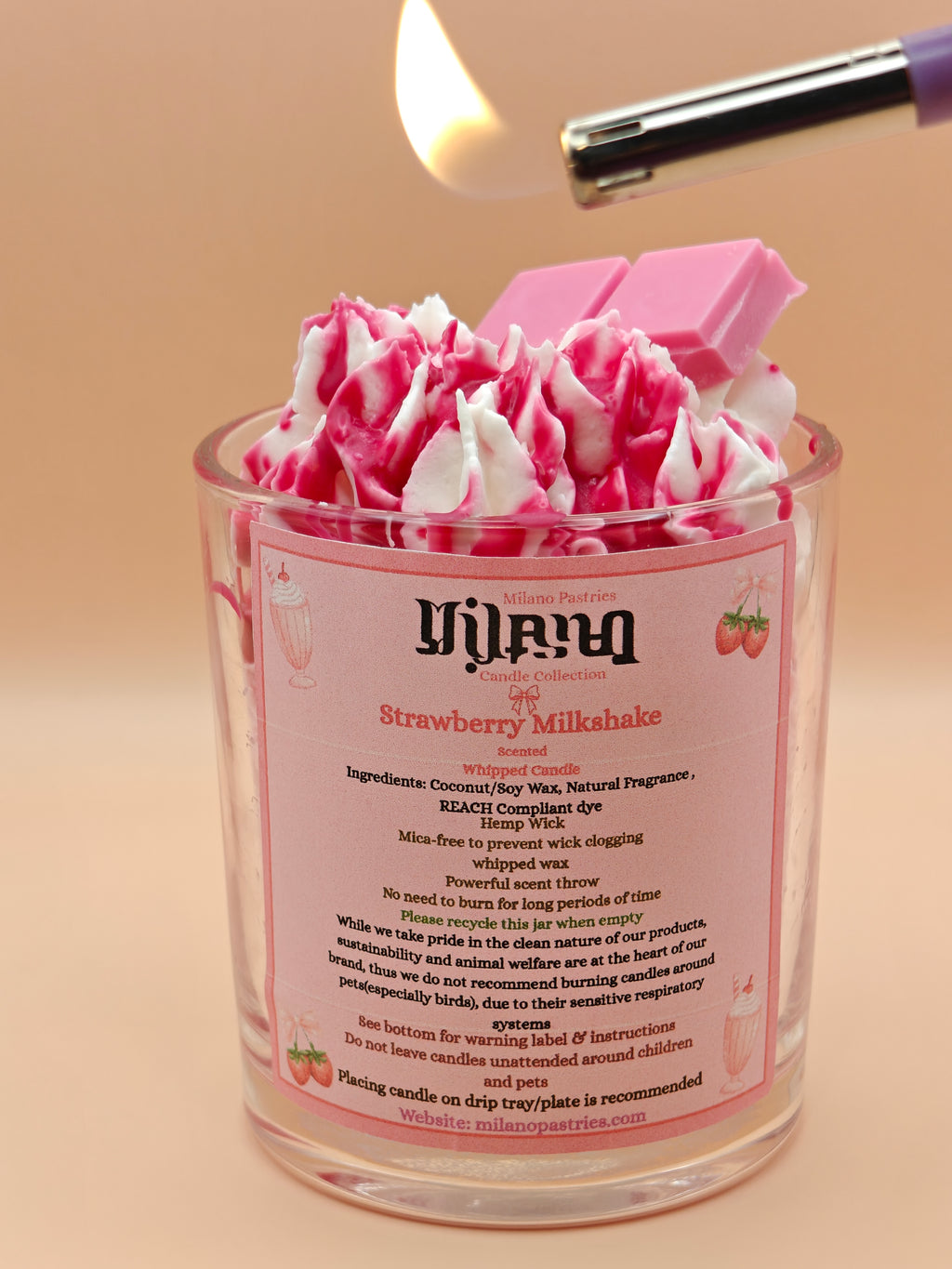 Strawberry Milkshake Whipped Candle