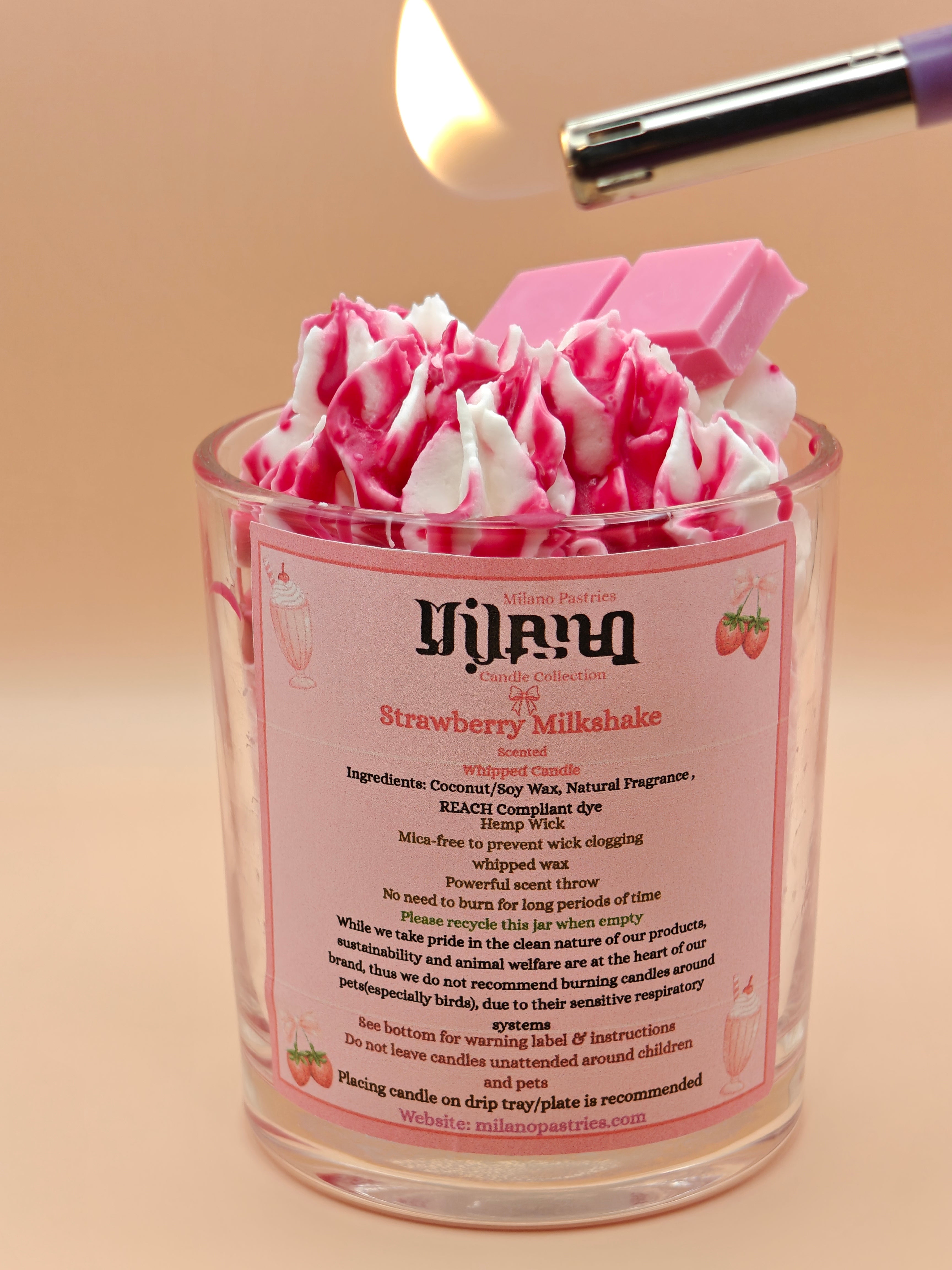 Strawberry Milkshake Whipped Candle