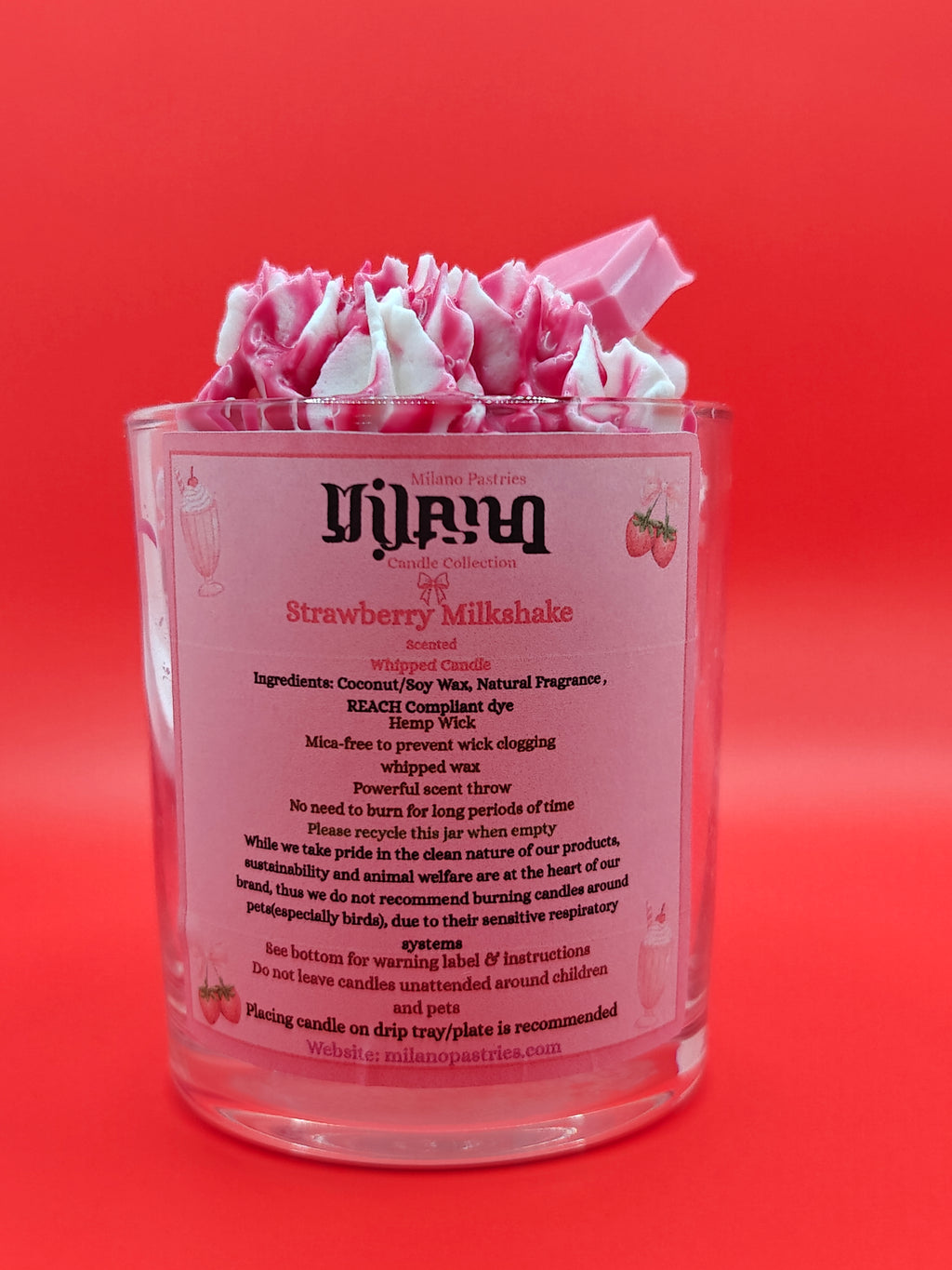 Strawberry Milkshake Whipped Candle