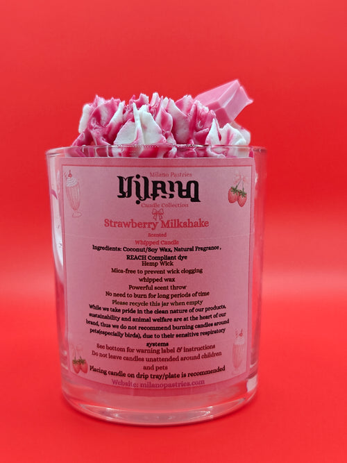 Strawberry Milkshake Whipped Candle