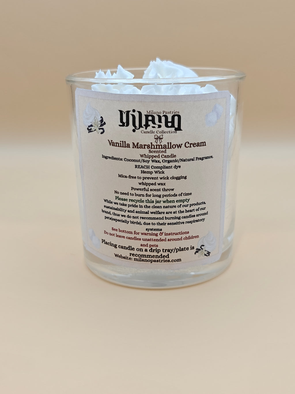 Vanilla Marshmallow Cream Whipped Candle