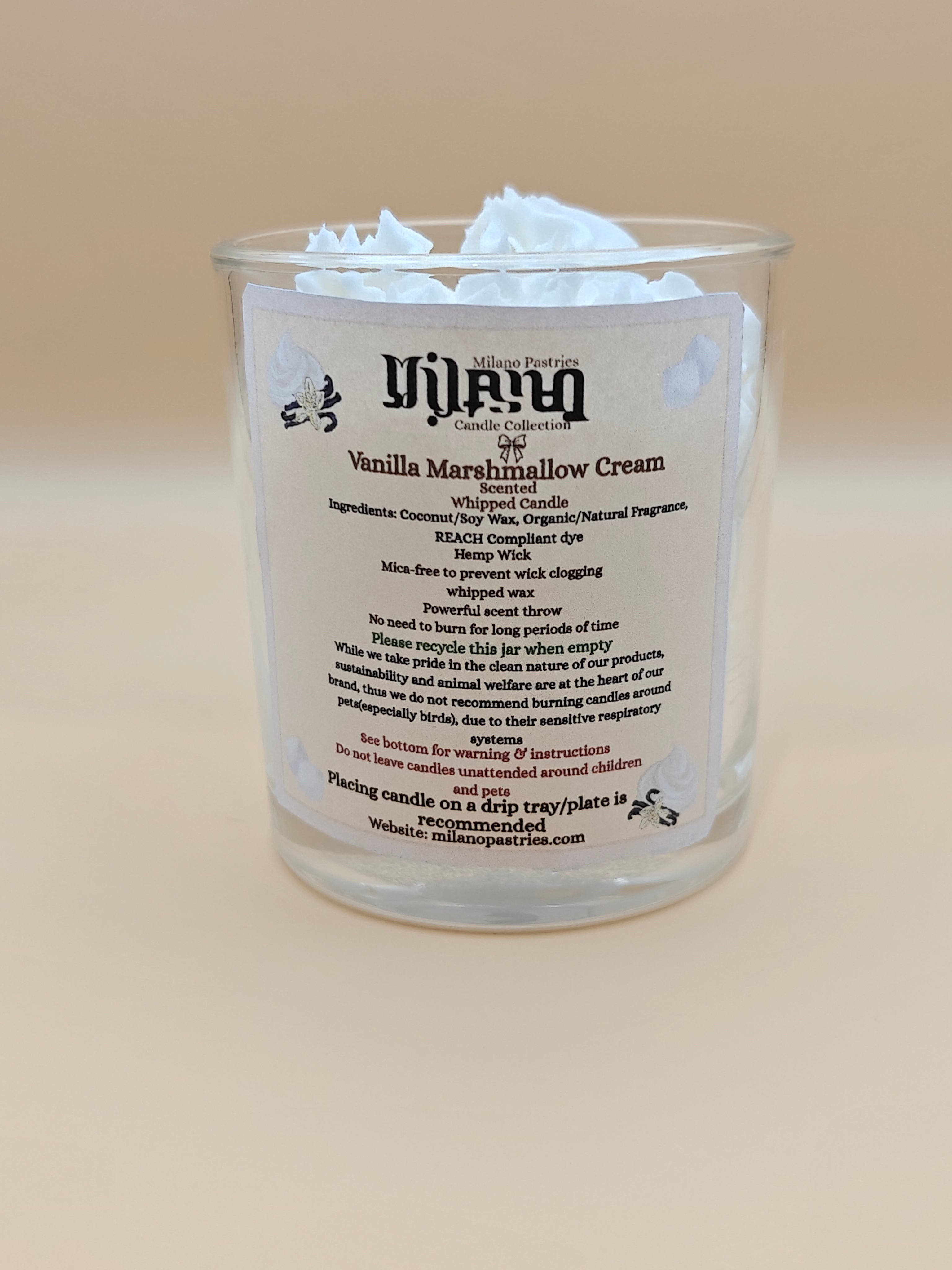 Vanilla Marshmallow Cream Whipped Candle